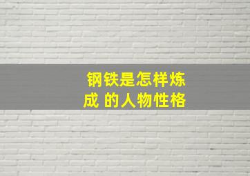 钢铁是怎样炼成 的人物性格